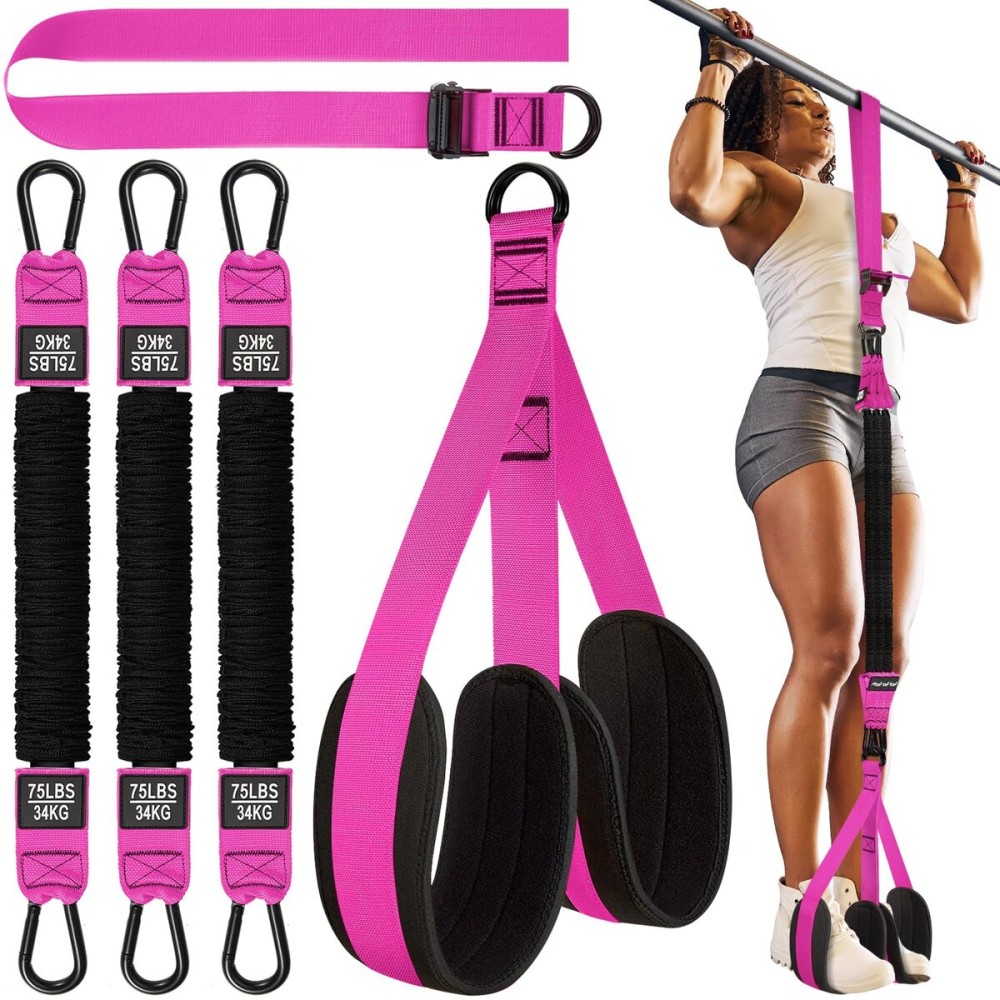 HPYGN Pull Up Bar Bands, Heavy Duty Pull Up Assistance Bands, Height Adjustable Strap & Comfortable Foot Strap, Pull Up Bands Assistance Bands for Strength Training Workout Equipment