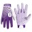 HANDLANDY Youth Football Gloves, Sticky Wide Receiver Gloves for Kids, White and Gold Stretch Fit Football Glove (White and Purple, Medium)