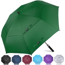 ZOMAKE Golf Umbrella Windproof, Extra Large Oversized Heavy Duty Double Canopy for Rain, Sports Games & Push Cart(68inch,Grass Green)