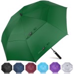ZOMAKE Golf Umbrella Windproof, Extra Large Oversized Heavy Duty Double Canopy for Rain, Sports Games & Push Cart(62inch,Grass Green)