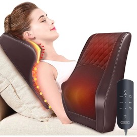 Back Massager Neck Massager with Heat, Shiatsu Massage Pillow for Pain Relief, Massagers for Neck and Back, Shoulder, Leg, Christmas Gifts for Men Women Mom Dad, Stress Relax at Home Office and Car