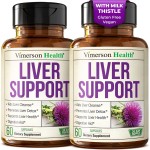 Vegan Liver Cleanse Detox & Repair - Herbal Liver Support Supplement w/ Silymarin Milk Thistle, Zinc, Dandelion Root & Artichoke Extract for Enzyme Support, Energy & Healthy Digestion. 2 pack
