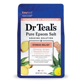 Dr Teal\'s Pure Epsom Salt, Stress Relief with Essential Oils, 3 lbs