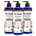 Dr Teal\'s Body Lotion, Shea Butter & Almond, 18 fl oz (Pack of 3)