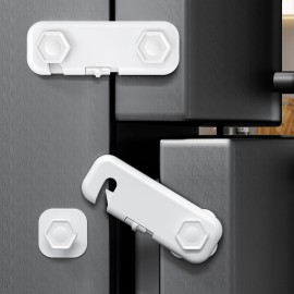 6 Pack Fridge Locks for Kids, Cabinet Locks Baby Proofing, Child Proof Refrigerator Lock, Door Locks for Kids Safety, Baby Locks for Cabinets and Drawers, Doors, Fridges, Freezers, Closets, Ovens