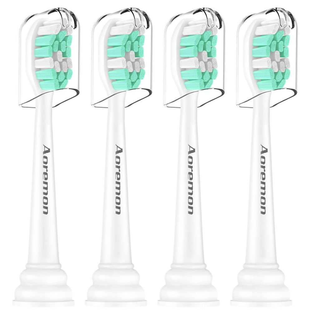Aoremon Replacement Heads for Philips Sonicare C2 C1-4Pcs Brush Heads Compatible with All Phillips Sonicare Click-on Eltectric Toothbrush Model