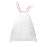 WAIKAS 5 Gallon Trash Bags Drawstring, Pack of 42, Small Garbage Bags, 50x61cm, 8g/pcs, Unscented, White