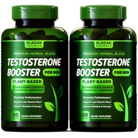 Testosterone Booster Supplement for Men - Male Enhancing Test Boost - Ashwagandha, L-Arginine, Tongkat Ali, Tribulus + More - Workout, Build Muscle, Strength, Energy & Performance - 2 Month Supply