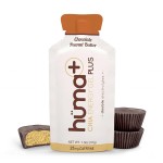 Huma Plus (Double Electrolytes) - Chia Energy Gel, Chocolate Peanut Butter, 24 Gels - Stomach Friendly, Real Food Energy Gels