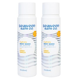 Seaweed Bath Co. Hydrate Body Wash - Citrus Vanilla | Foaming Shower Gel Cleanser with Natural Ingredients | Vegan, Paraben and Sulfate Free | For Women and Men | 12 oz (Pack of 2)