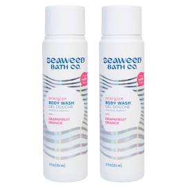 Seaweed Bath Co. Energize Body Wash - Grapefruit Orange | Foaming Shower Gel Cleanser with Natural Ingredients | Vegan, Paraben and Sulfate Free | For Women and Men | 12 oz (Pack of 2)