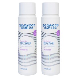 Seaweed Bath Co. Hydrate Body Wash - Lavender | Hydrating Foaming Cleanser with Soothing Natural Ingredients | Vegan, Paraben and Sulfate Free Shower Gel for Men and Women | 12 oz (Pack of 2)
