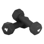 CAP Barbell 4 LB Neoprene Dumbbell Hand Weights - Pair | Black
