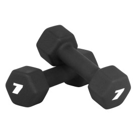 CAP Barbell 7 LB Neoprene Dumbbell Hand Weights - Pair | Black