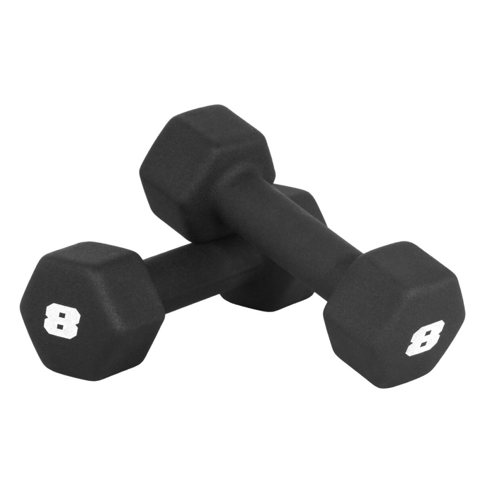 CAP Barbell 8 LB Neoprene Dumbbell Hand Weights - Pair | Black