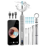 Ear Wax Removal, Ear Cleaner with Camera, Ear Cleaning Kit 1296P HD Ear Scope, 6 LED Lights and 10 Ear Picks, Earwax Removal with Otoscope to Earify Earwax, iOS and Android