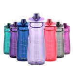 Pogo 64oz Plastic Water Bottle with Leak-Proof Chug Lid and Carry Handle, Reusable, BPA Free, Capacity Markings, Dishwasher Safe, Perfect for Travel, School, Outdoors, and Gym, Lilac