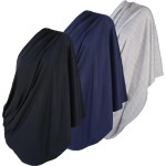 3 Pack Nursing Covers for Breastfeeding - Soft Infinity Scarf, Privacy Cover-Up Shawl - Lightweight, Breathable Nursing Wrap (Navy Blue, Grey, Black)