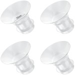 Flange Inserts 20mm for Medela,Spectra 24mm Shields/Flanges,Compatible with Momcozy S12 Pro/S9 Pro/S9/S12 Wearable Breast Pump,Reduce 24mm Nipple Tunnel Down to 20mm,4PCS