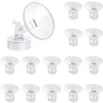 Flange Inserts 13/15/17/18/19/20/21mm 14PC Compatible with Momcozy S12 pro/S9 pro/S9/S10/S12/Medela/TSRETE/Spectra/Bellababy Breast Pumps, Reduce 24mm Tunnel Down to Correct Size