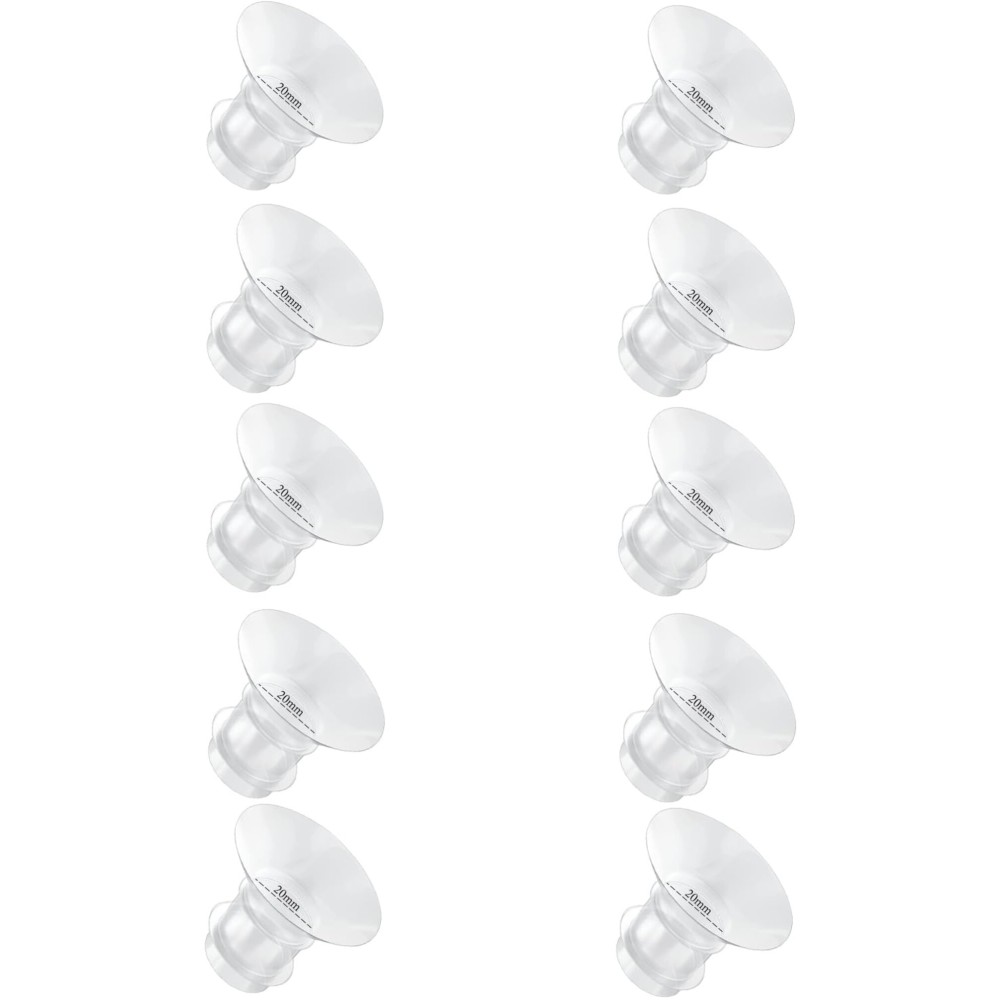 Flange Inserts 20mm for Medela,Spectra 24mm Shields/Flanges,Compatible with Momcozy S12 Pro/S9 Pro/S9/S12 Wearable Breast Pump,Reduce 24mm Nipple Tunnel Down to 20mm,10PCS