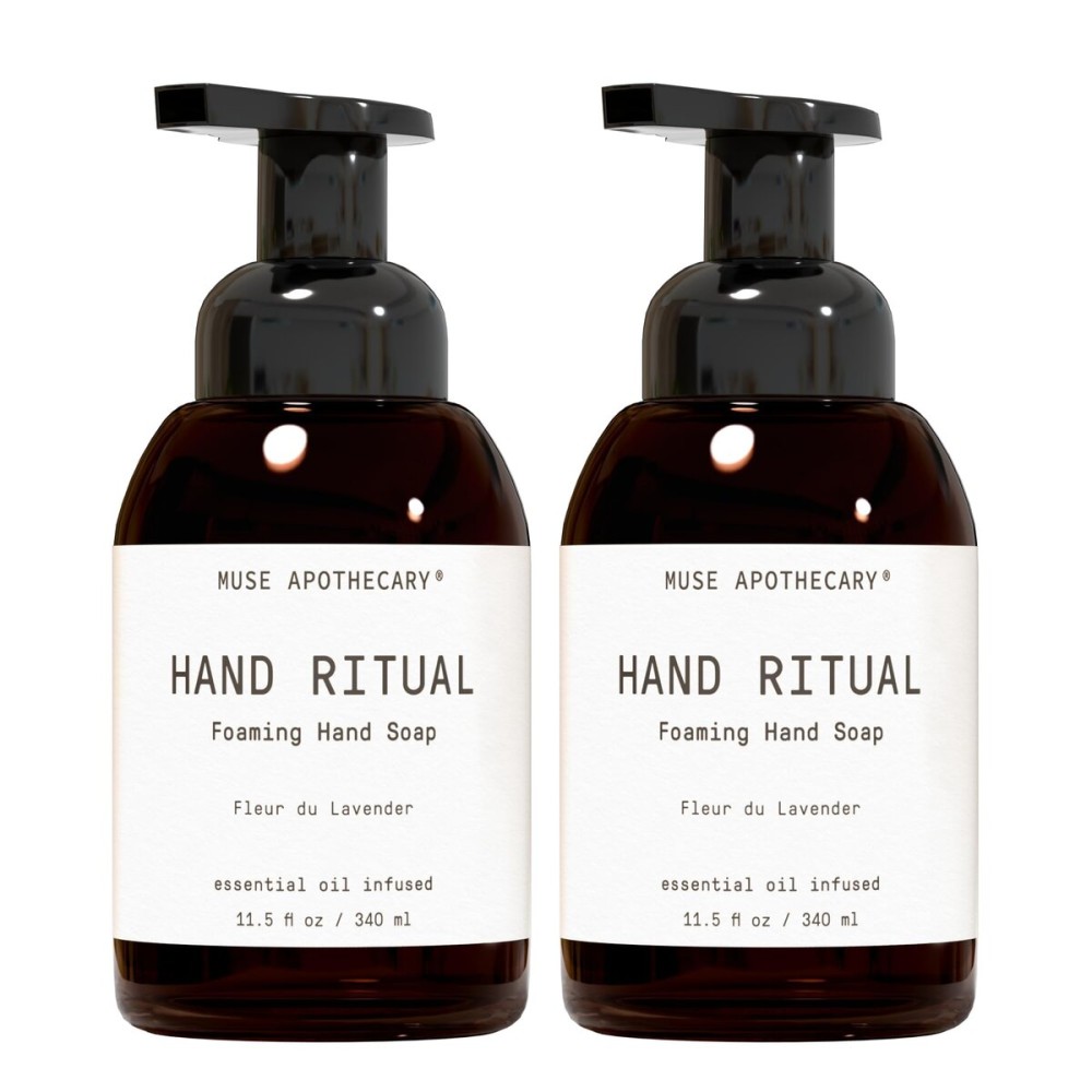 Muse Apothecary Hand Ritual - Aromatic and Nourishing Foaming Hand Soap, Infused with Natural Aromatherapy Essential Oils - USDA Certified Biobased - 11.5 oz, Fleur du Lavender, Pack of 2