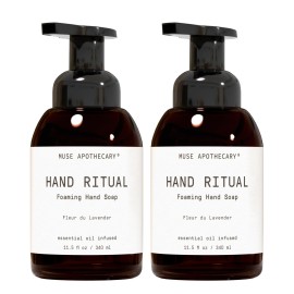 Muse Apothecary Hand Ritual - Aromatic and Nourishing Foaming Hand Soap, Infused with Natural Aromatherapy Essential Oils - USDA Certified Biobased - 11.5 oz, Fleur du Lavender, Pack of 2