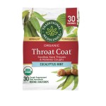 Traditional Medicinals Throat Coat Organic Cough Drops, Eucalyptus Mint with Menthol, Soothes Sore Throats & Relieves Coughs, 30ct.