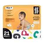 Hello Bello Premium Baby Diapers Size 4, 21 Count of Disposable, Extra-Absorbent, Hypoallergenic Baby Diapers with Snug and Comfort Fit, Alphabet Soup