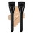 BEAUTYFACTOR 2Pcs Flat Foundation Brush,Face Mask Brush Makeup Spatula Facial Brush for Liquid Foundation Mask,Premium Face Korean Makeup Brush for Blending Cream (Black&Black)