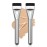 BEAUTYFACTOR 2Pcs Flat Foundation Brush,Face Mask Brush Makeup Spatula Facial Brush for Liquid Foundation Mask,Premium Face Korean Makeup Brush for Blending Cream (Silver&Silver)