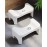 Recximi 2Pcs Poop Toilet Stool, Portable Bathroom Potty Stool, Non-Slip Toilet Foot Stool Squat Adult, Pooping Step Stool for Adults & Toddlers, Portable for Travel, White 2 Pack