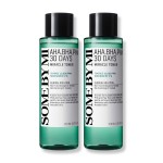SOME BY MI AHA BHA PHA 30 Days Miracle Toner - Pack of 2 - Korean Salicylic Acid Exfoliating Face Toner for All Skin Types - Daily Pore Care & Oil Control with 2% Niacinamide - Korean Skin Care