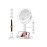 MOMOKUBA Makeup Mirror with Lights, Double Sided 1x/20x Magnifying Mirror with Light, Rechargeable 3 Color Lights and Adjustable Brightness, 360 Rotation Detachable Comes with Tweezer(White)