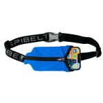 SPIbelt Running Belt for Women Men, Phone Holder for Running, Running Fanny Pack, Running Waist Pack, Adjustable Waist, [Fits All Phones]. Made from Recycled Materials. Blue with Black Zipper