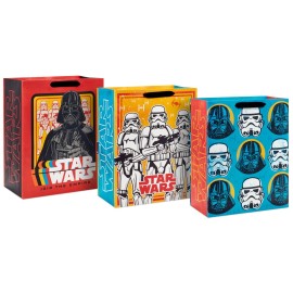 Hallmark Star Wars 13 Large Gift Bags (3 Bags: Darth Vadar and Storm Troopers) for Birthdays, Christmas, Holidays