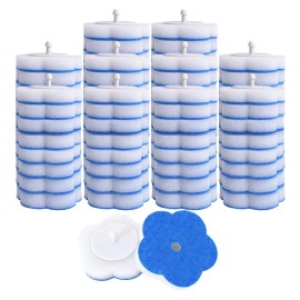 Topo Bear Toilet Bowl Wand Refills 80 Pcs Disposable Toilet Brush Cleaning Sponges Heads Not Compatible with Other Wand