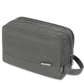 Toiletry Bag for Men Hanging Dopp Kit Water Resistant Shaving Bag Small Toiletry Bag for Traveling (Denim Pure Grey)