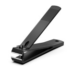 Heavy Duty Straight Blade Nail Clippers for Thick Toenails, Professional Stainless Steel Fingernail Toenail Clippers Trimmers - Thick Wide Jaw Toe Nail Clippings for Seniors, Men & Women (Black)