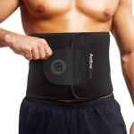 ActiveGear Waist Trimmer Belt for Stomach and Back Lumbar Support, Medium: 8 x 42 - Charcoal