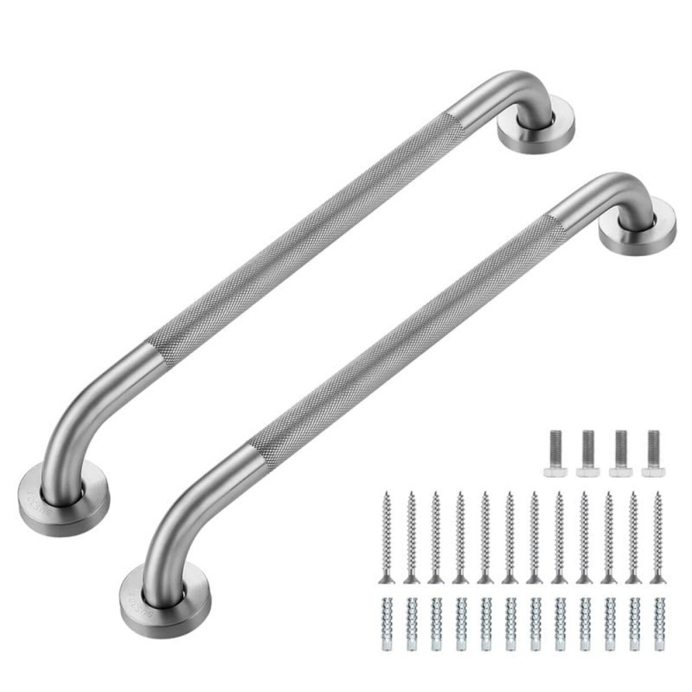 Grab Bars for Shower, 1 Pack 20-Inch Anti Slip Shower Handles for Elderly, Safety Shower Grab Bar, Stainless Steel Handicap Grab Bars for Bathroom,Toilet (Brushed Nickel, 1 Diameter)