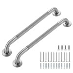 Grab Bars for Shower, 1 Pack 20-Inch Anti Slip Shower Handles for Elderly, Safety Shower Grab Bar, Stainless Steel Handicap Grab Bars for Bathroom,Toilet (Brushed Nickel, 1 Diameter)