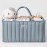 Blissful Diary Baby Diaper Caddy Organizer, Stylish Storage Basket for Newborn Essentials and Diaper Station, Gift for Baby Shower and Registry Must-Have, Dusty Blue
