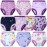 BIG ELEPHANT 10 Packs Baby Girls\' and Boys\' Potty Training Pants, 100% Cotton Absorbent Training Underwear for Toddler, 7-8Y