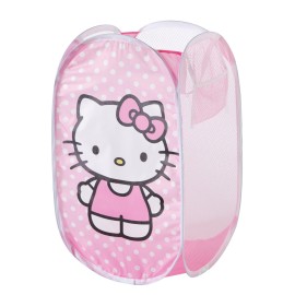 Sanrio Hello Kitty Pop-Up Hamper,Collapsible Laundry Basket with Durable Handles,Lightweight Storage Bin for Kids\' Bedroom, Nursery, or Playroom,Pink