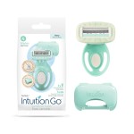 Schick Intuition Go Disposable Razor for Sensitive Skin, 1ct, Razors Sensitive Skin, Womens Disposable Razors with Organic Aloe, Travel Razor | Stocking Stuffer
