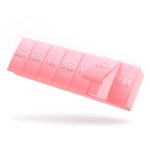 Barhon Large Weekly Pill Organizer, Big Vitamin Organizer Case for 7 Day, Travel Medicine Pill Box to Hold Various Supplements and Fish Oil, Sakura Pink