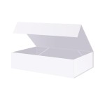 BLK&WH Extra Large Gift Boxes 17x11x4 Inches, White Gift Boxes with Magnetic Closure Lid, Sturdy Shirt Boxes, Rectangle Collapsible Boxes for Clothes (Matte White)