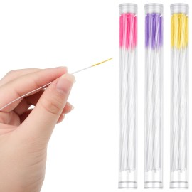 Maitys 180 Pcs Earrings Hole Cleaner, Piercing Cleaner Floss, Rose Fragrance Odor Removal Ear Care, Piercing Floss Disposable Aftercare Cleaning Tool(Pink, Purple, Yellow)