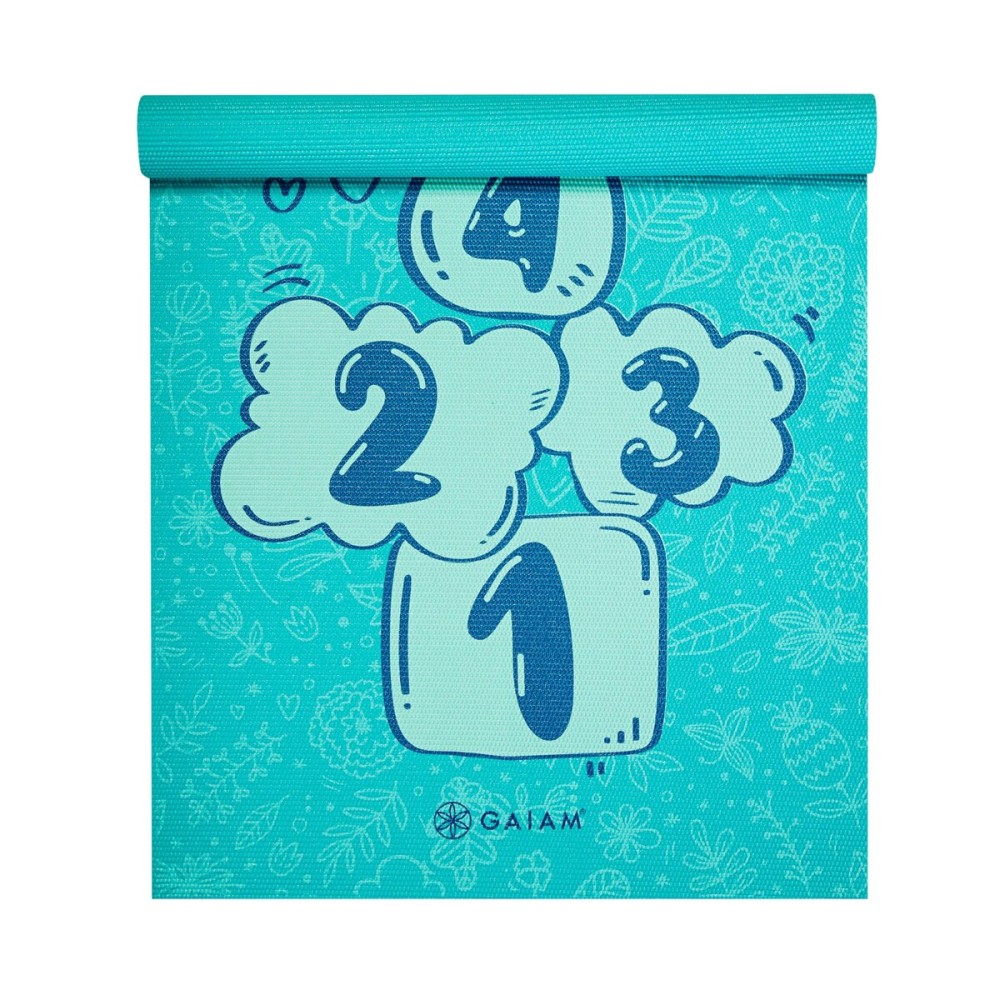 Gaiam Kids Yoga Mat Exercise Mat, Yoga for Kids with Fun Prints - Playtime for Babies, Active & Calm Toddlers and Young Children (60 L x 24 W x 3mm Thick)